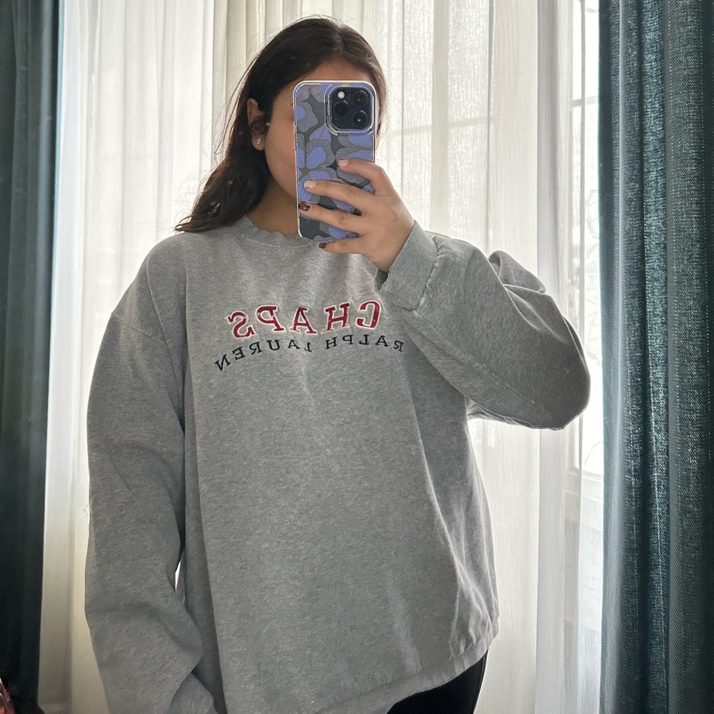 Chaps Gray Crewneck